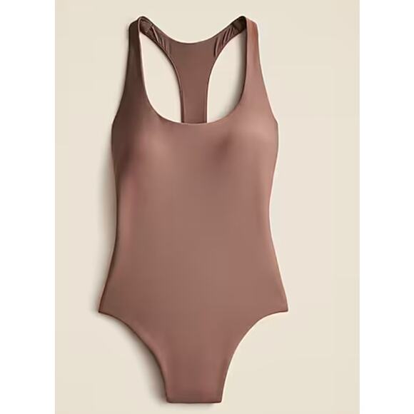 J Crew Gail One Piece Classic Sculpt Swim Suit 0 Brown Willow NWT CI680 J.Crew - Picture 4 of 6